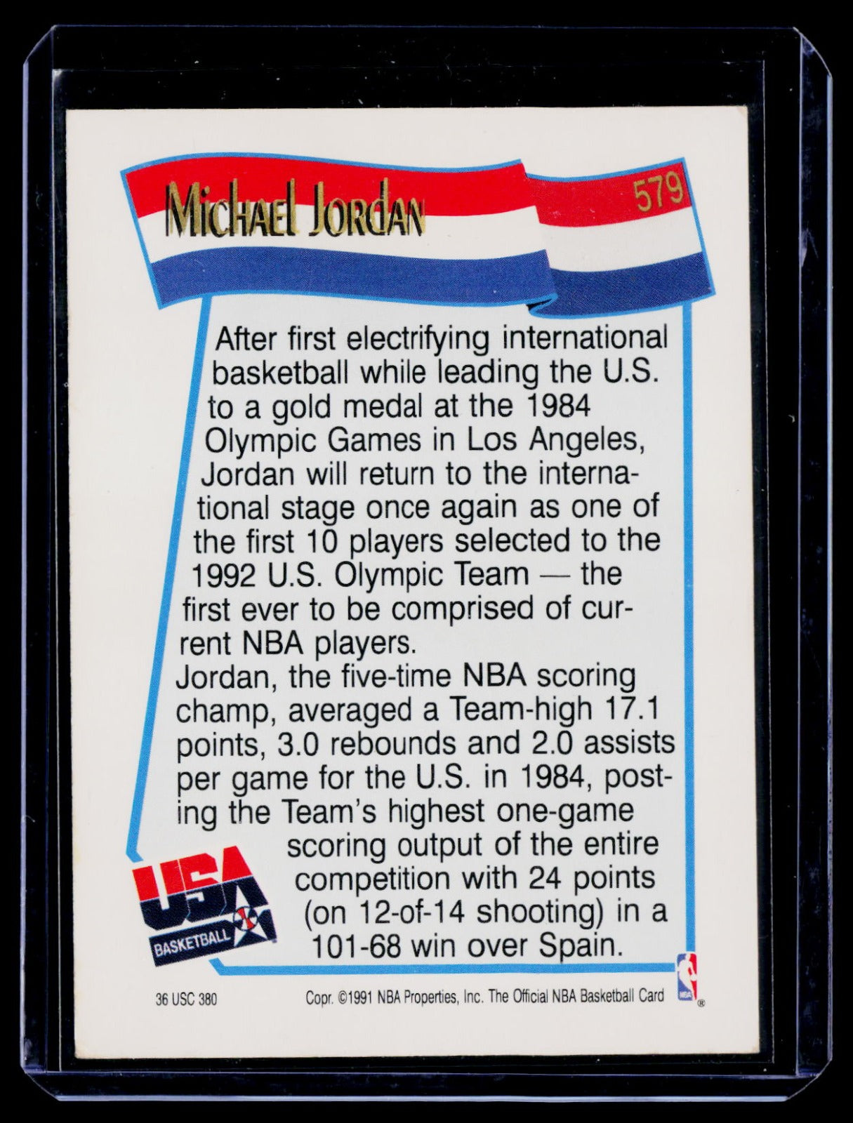 1991-92 Hoops Michael Jordan 579 Basketball USA