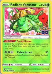 Radiant Venusaur Radiant Rare Pokemon GO 004/078 NM