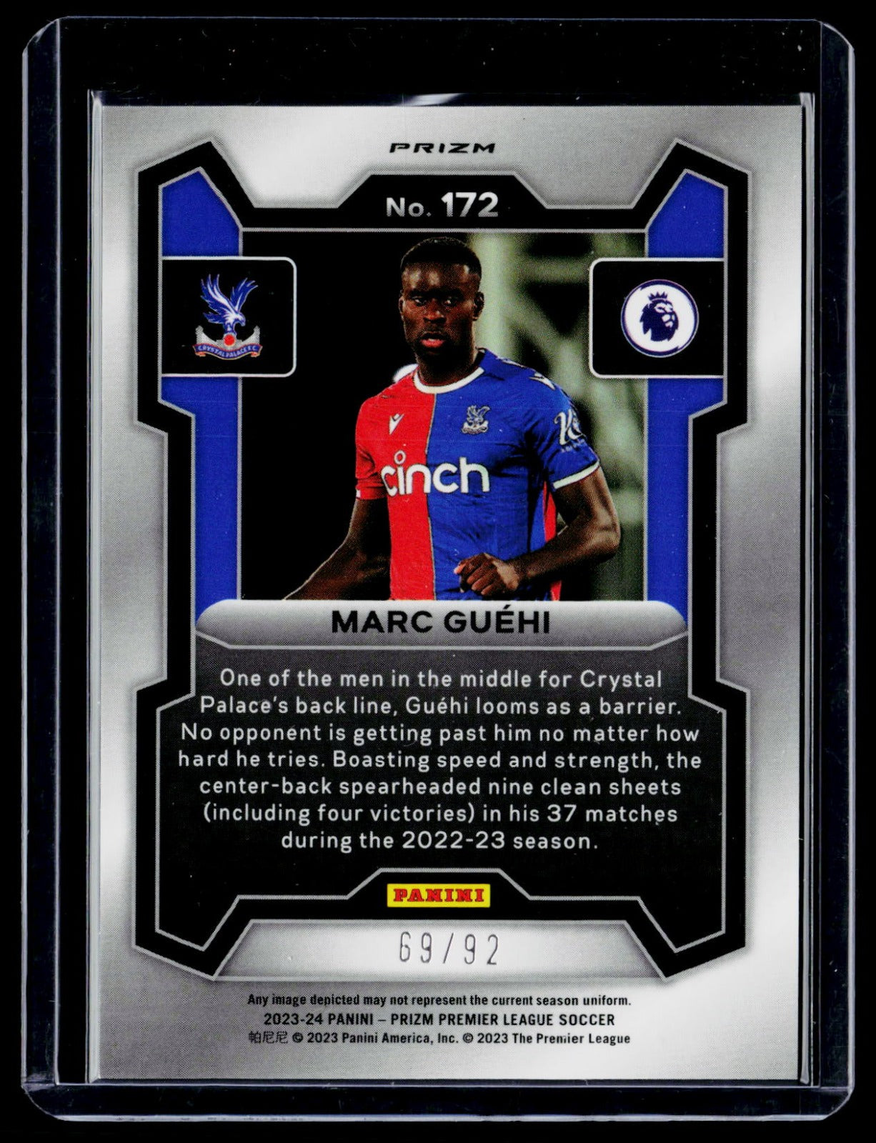 Marc Guehi Panini Prizm Premier League - Purple and White Stripes 172 NM