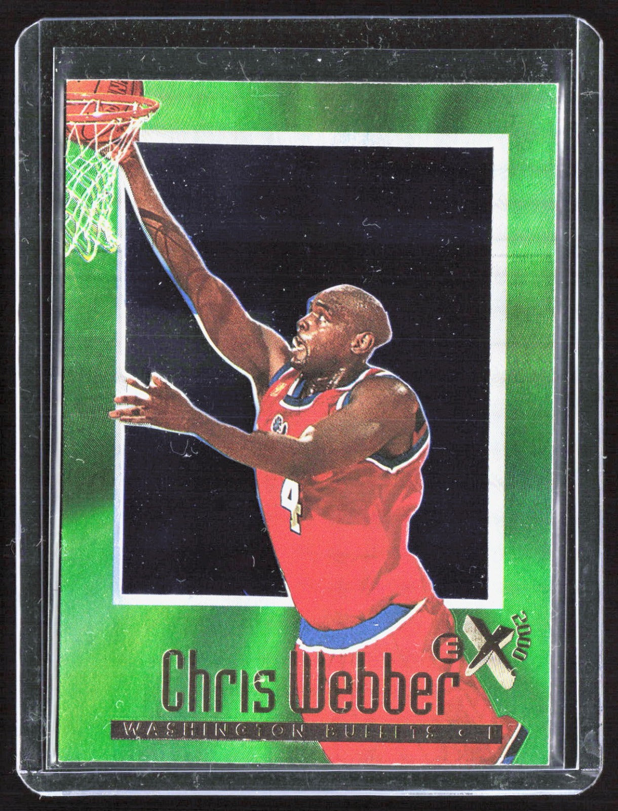 1996-97 E-X2000 Chris Webber 80 Basketball Washington Bullets