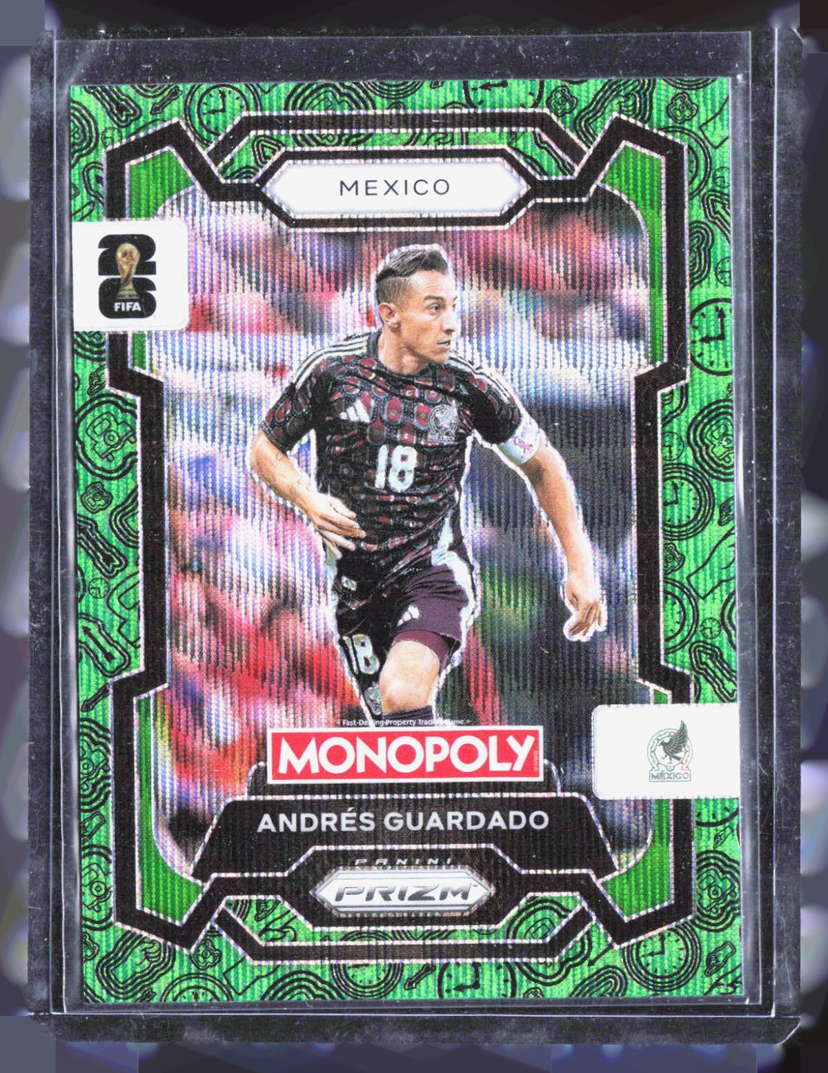 2026 Panini Prizm Monopoly FIFA WC Four CornersGreenWave Prizms Andrés Guardado