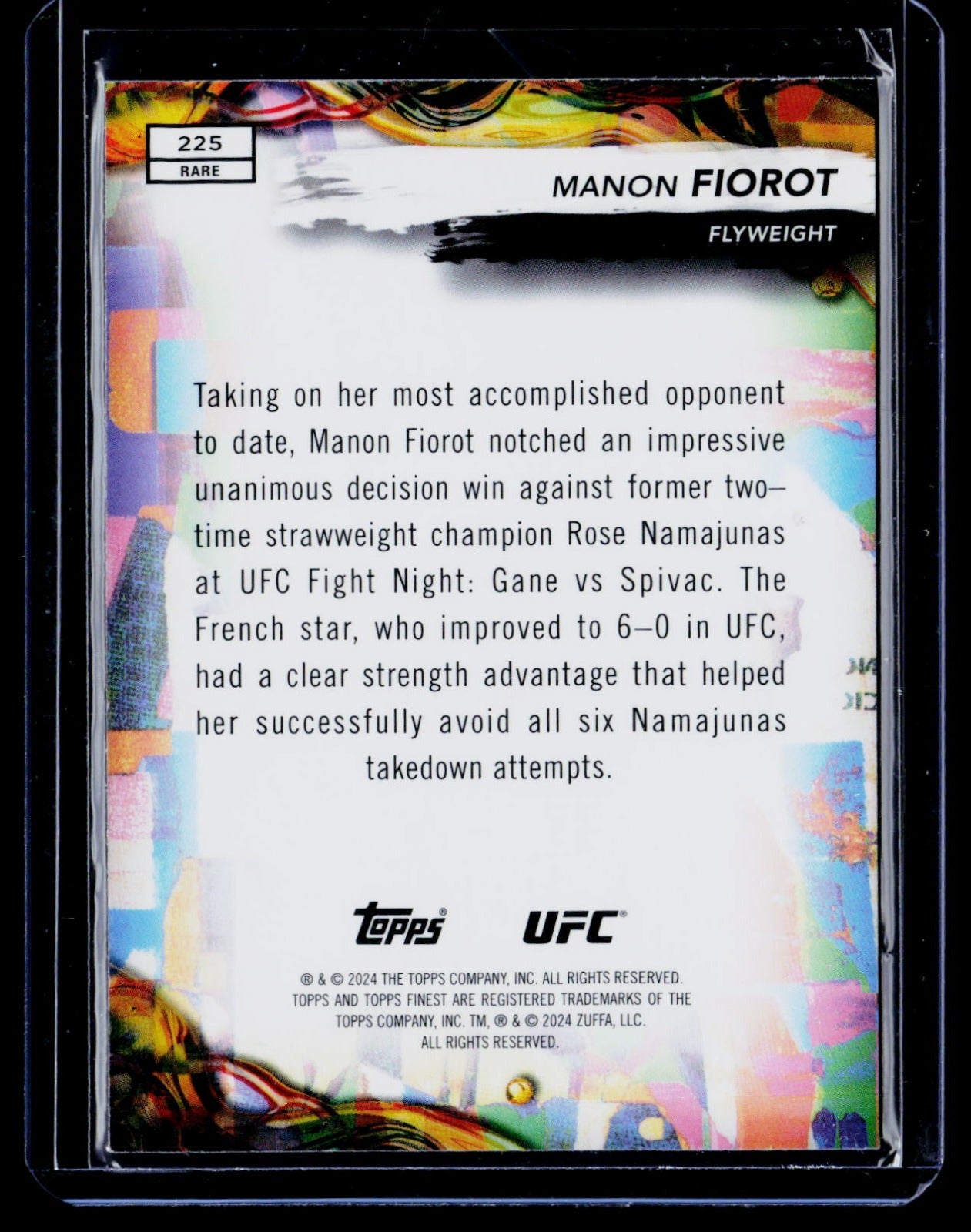 Manon Fiorot Topps Finest UFC 225 NM