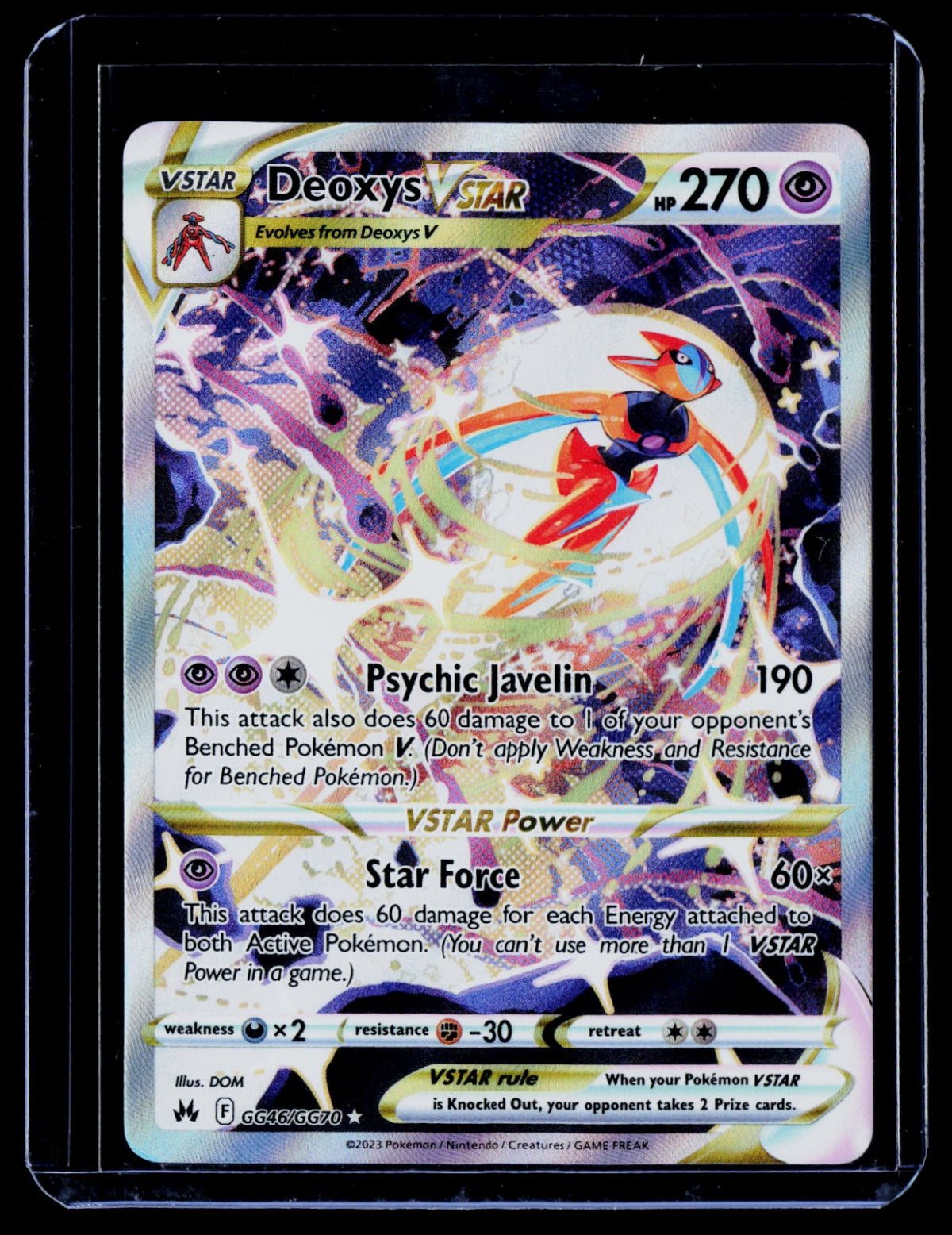 Deoxys VSTAR Holo SWSH: Crown Zenith: Galarian Gallery GG46/GG70 NM