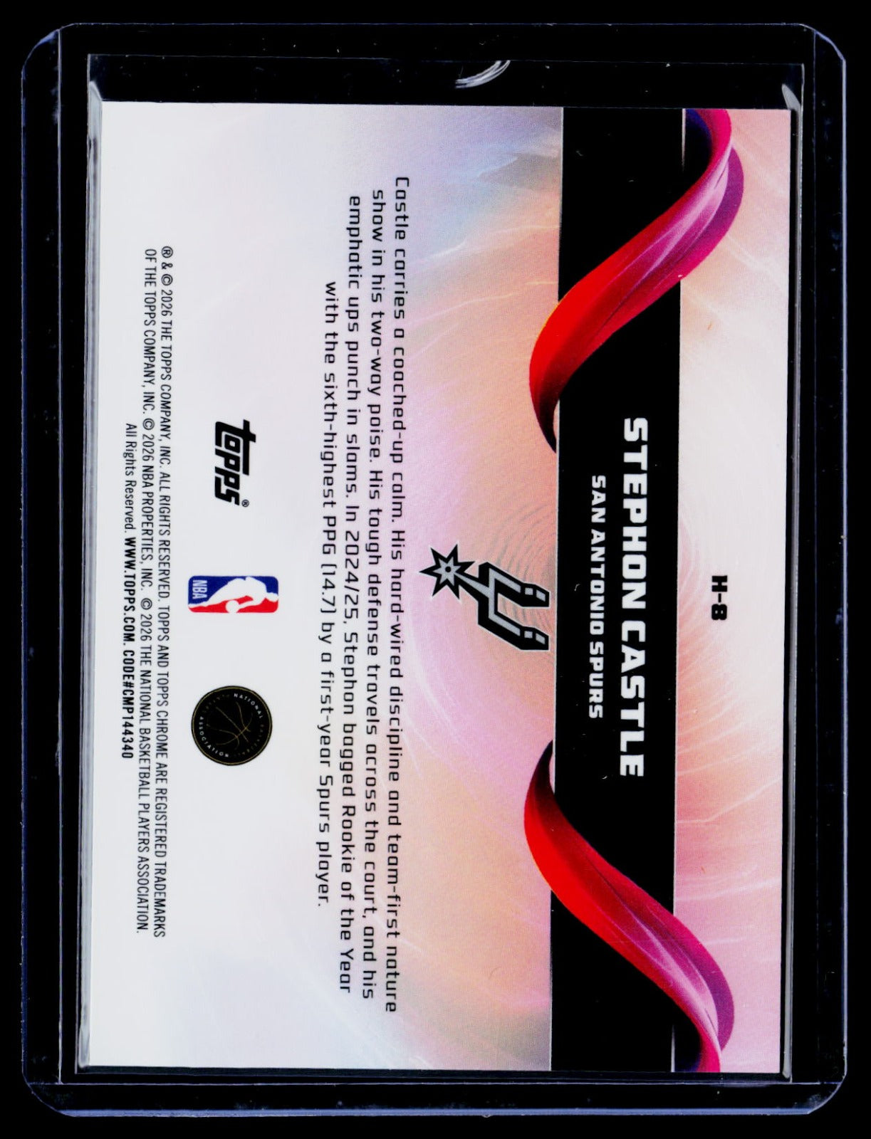 Stephon Castle Topps Chrome Update - Helix H-8 NM