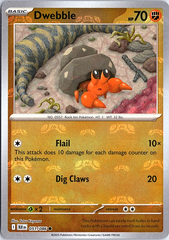 Dwebble (Master Ball Pattern) Common SV: Black Bolt 051/086 NM