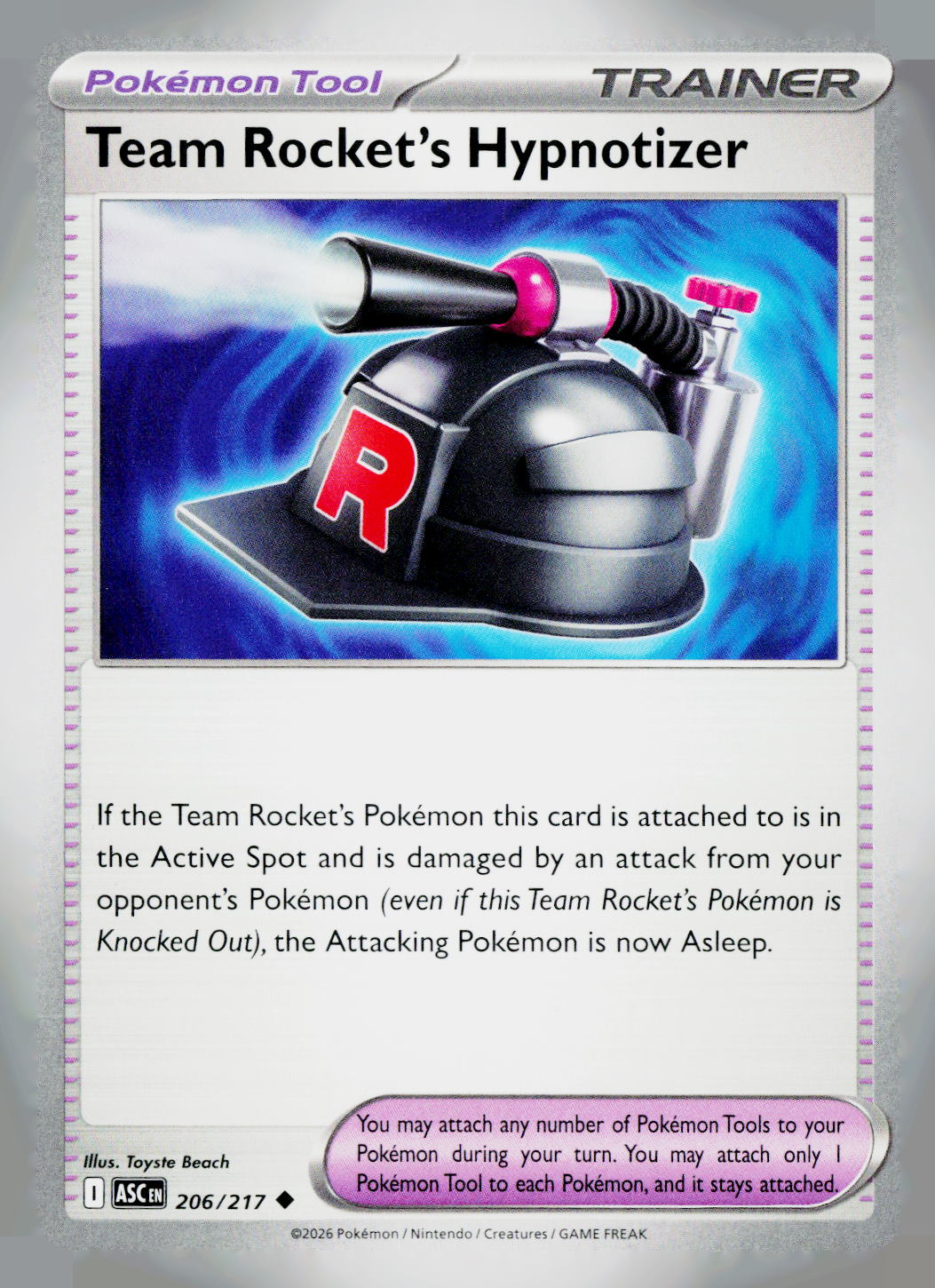 Team Rocket's Hypnotizer ASC 206/217 NM