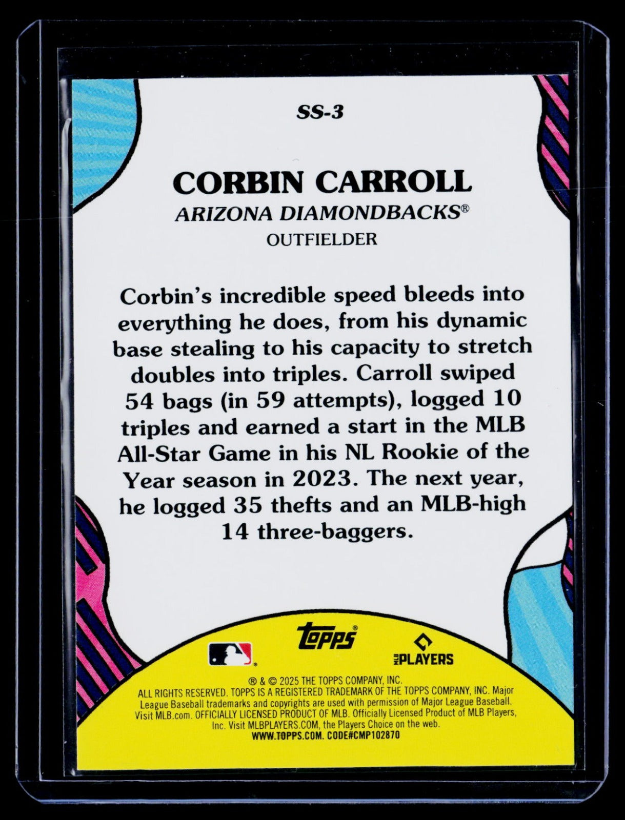 Corbin Carroll Topps - Summer Superstars Pink SS-3 NM