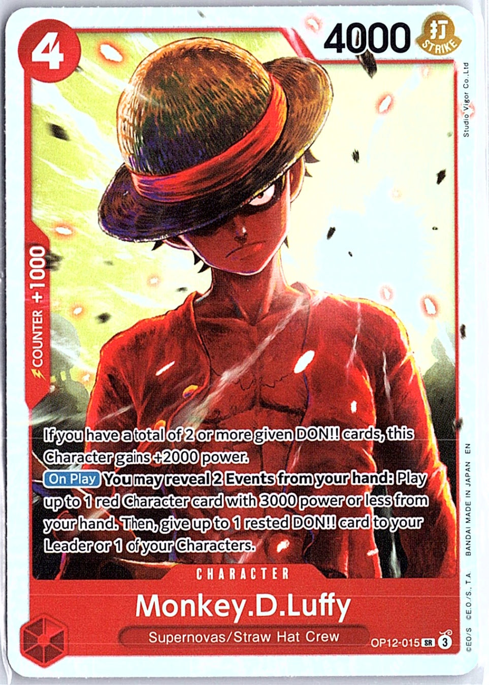 Monkey.D.Luffy SR Legacy of the Master OP12-015 NM