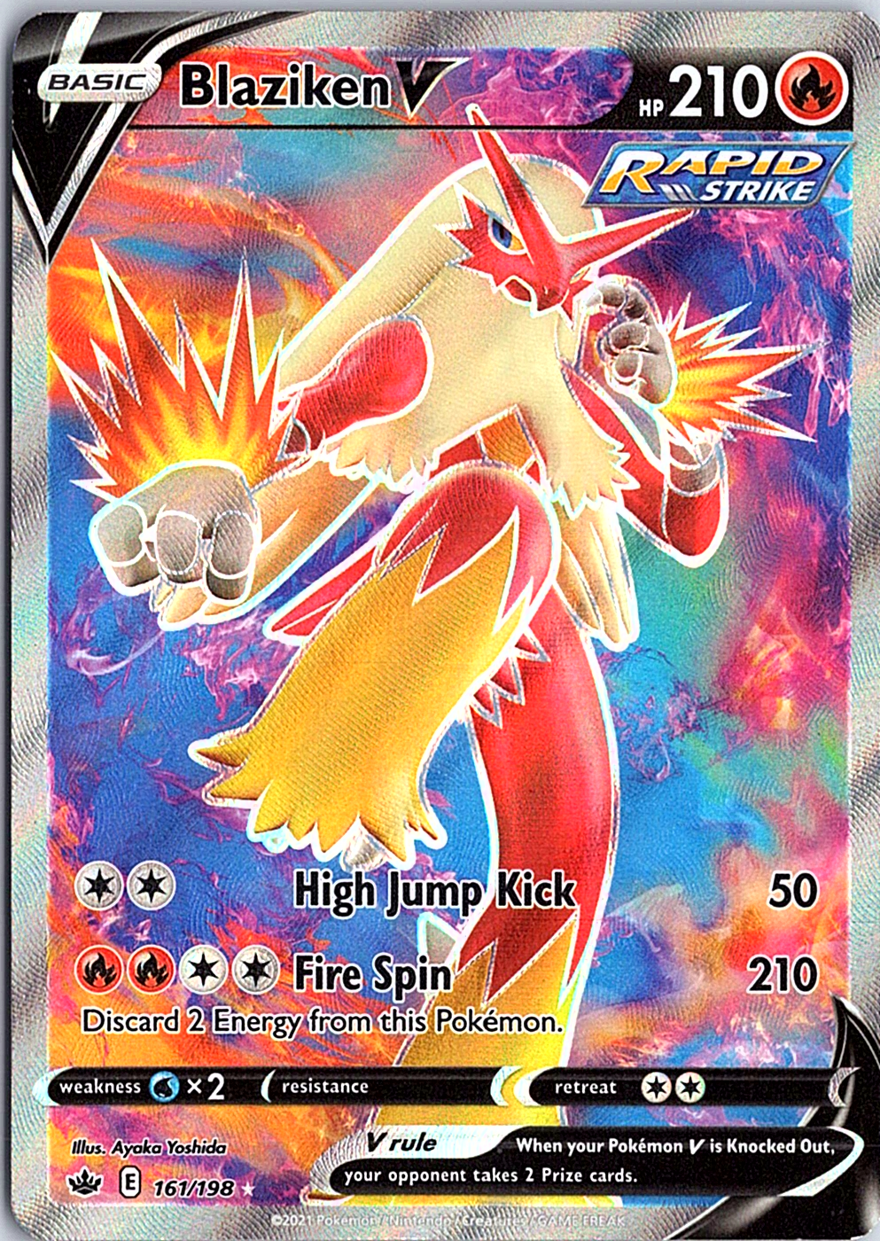 Blaziken V (Full Art) Ultra Rare SWSH06: Chilling Reign 161/198 NM