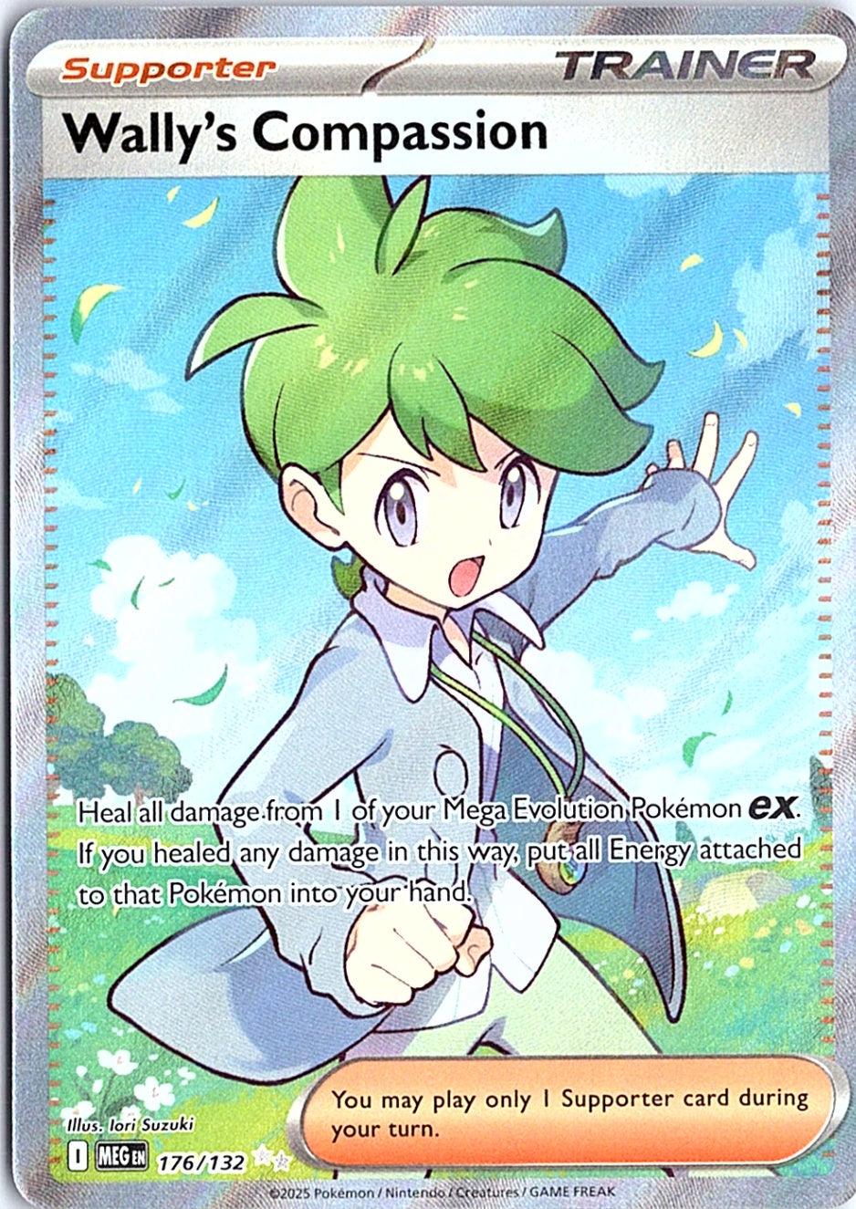Wally's Compassion Ultra Rare ME01: Mega Evolution 176/132 NM