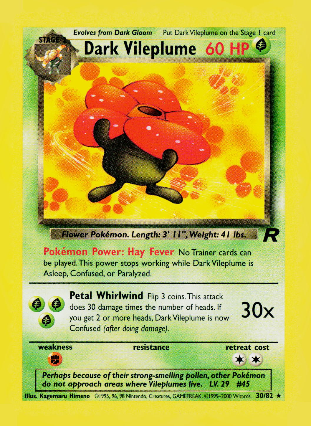 Dark Vileplume (30) Unlimited Team Rocket 30/82 LP