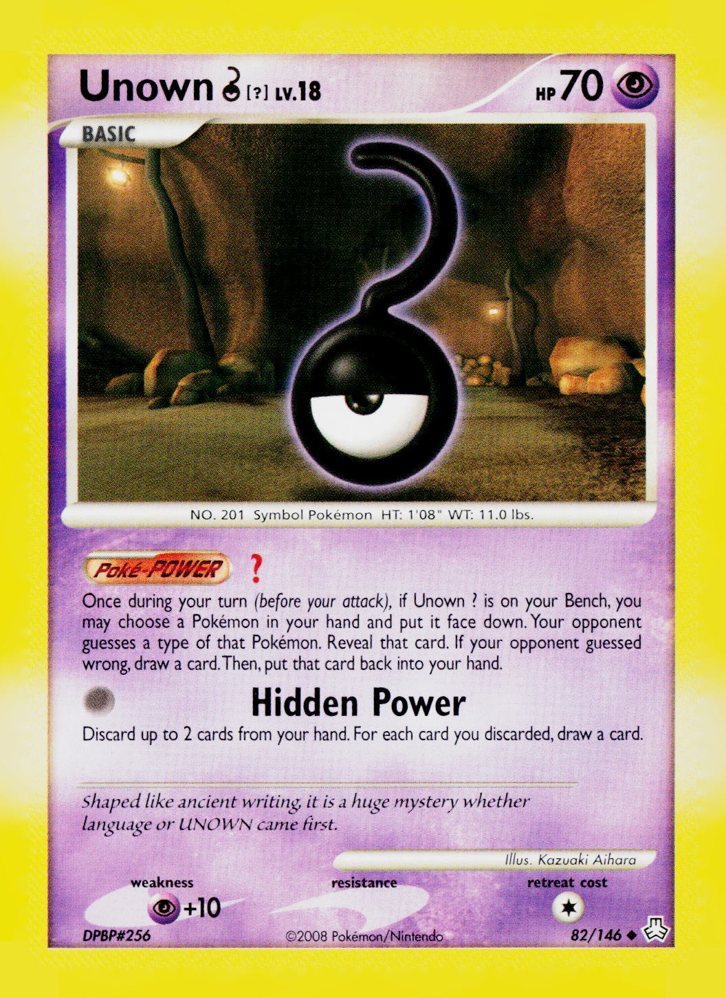 Unown (?) Legends Awakened 82/146 NM