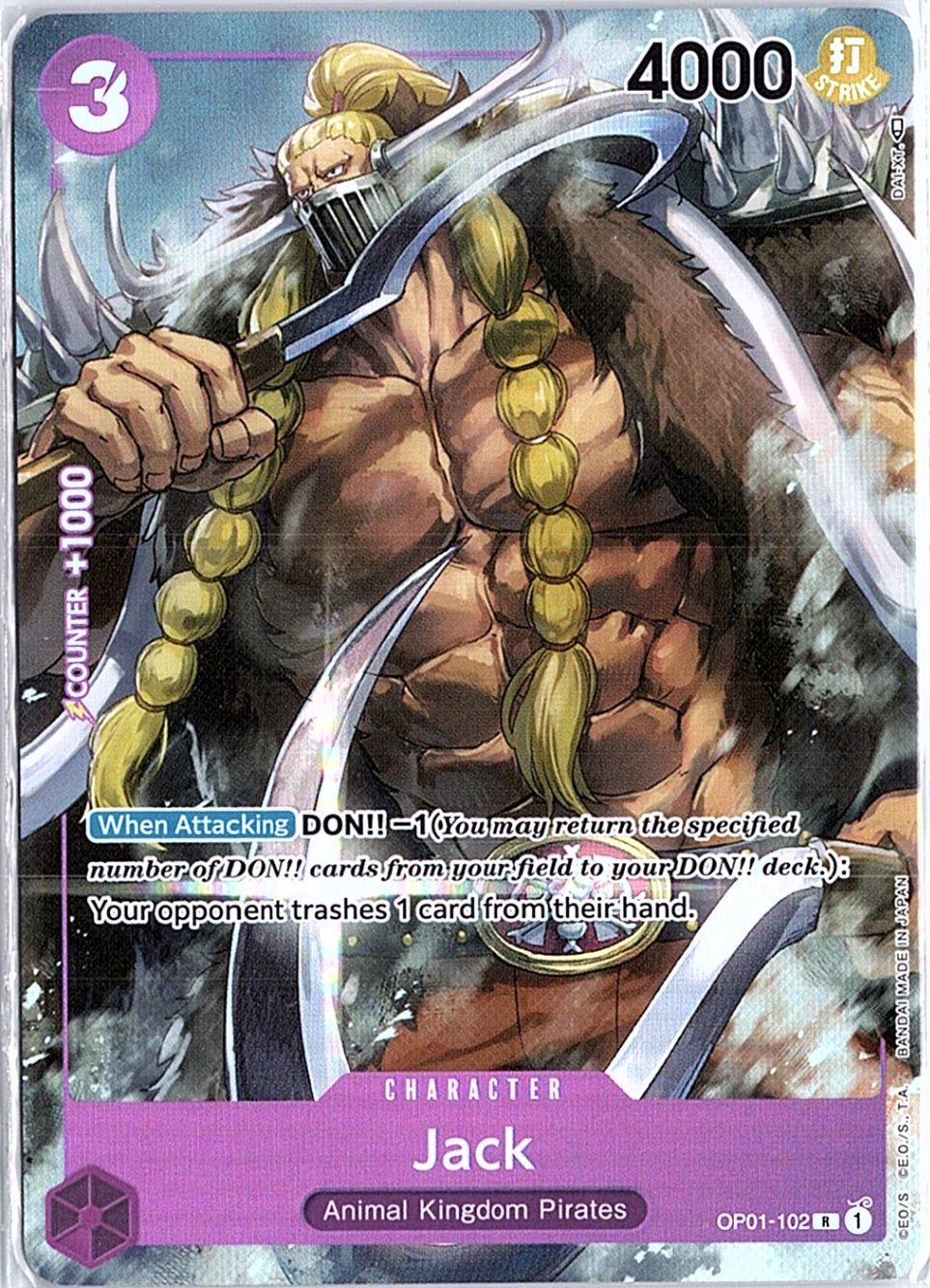 Jack (Parallel) R Romance Dawn OP01-102 NM
