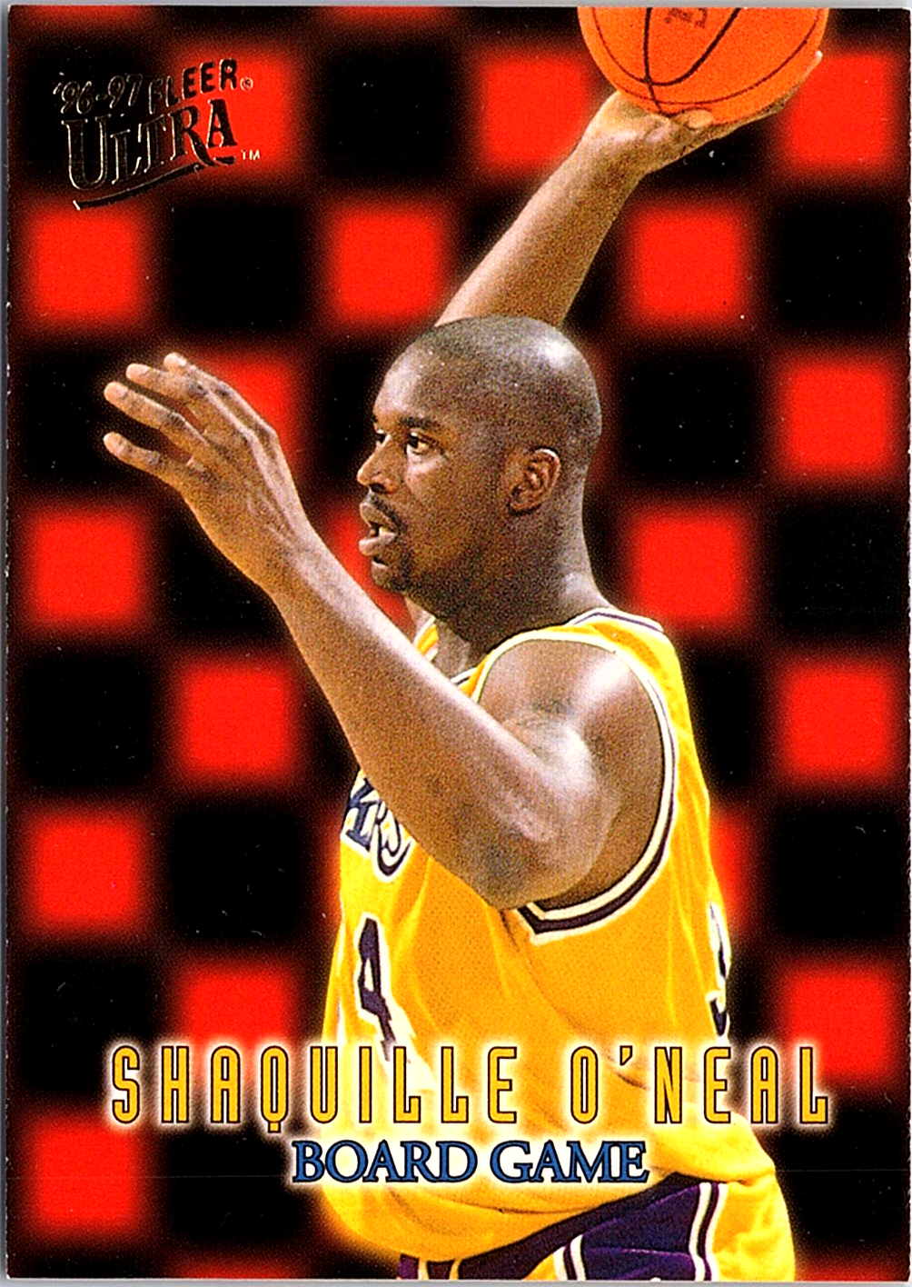 1996-97 Ultra - Board Game Shaquille O'Neal 14 Basketball Los Angeles Lakers