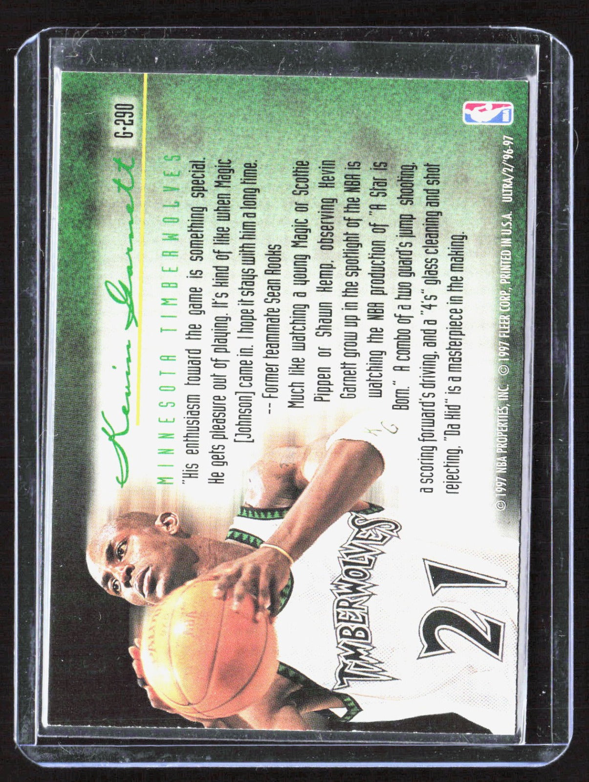 1996-97 Ultra - Gold Medallion Kevin Garnett G-290 Minnesota Timberwolves