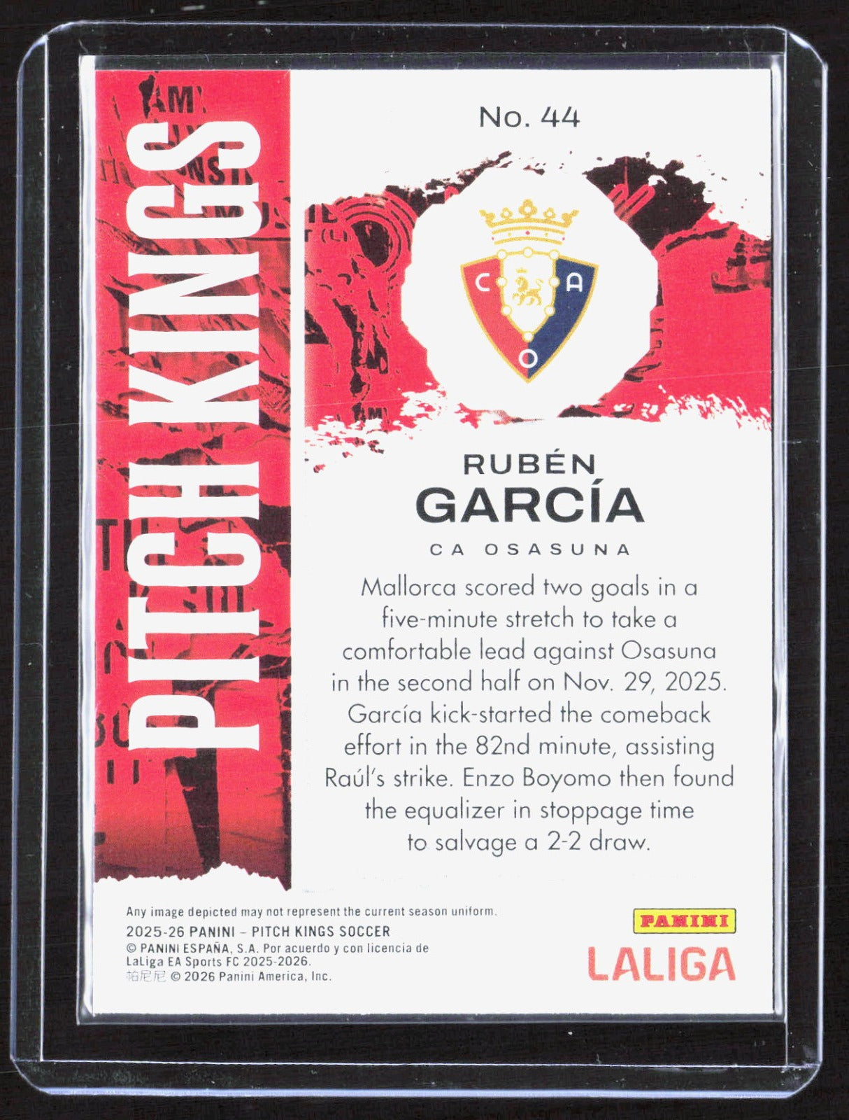 2025-26 Panini Pitch Kings La Liga - Ruben Garcia #44