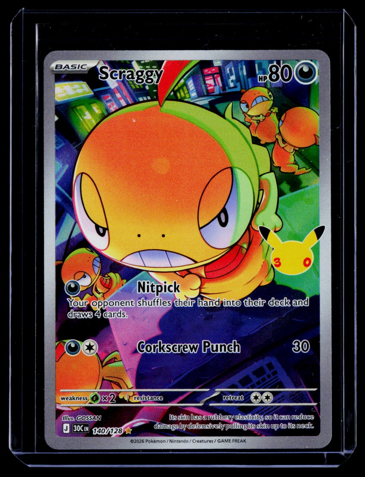 Scraggy Holo ME: 30th Celebration 140/128 NM