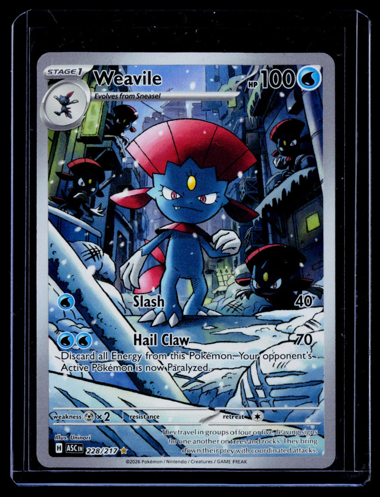 Weavile Holo ME: Ascended Heroes 228/217 NM