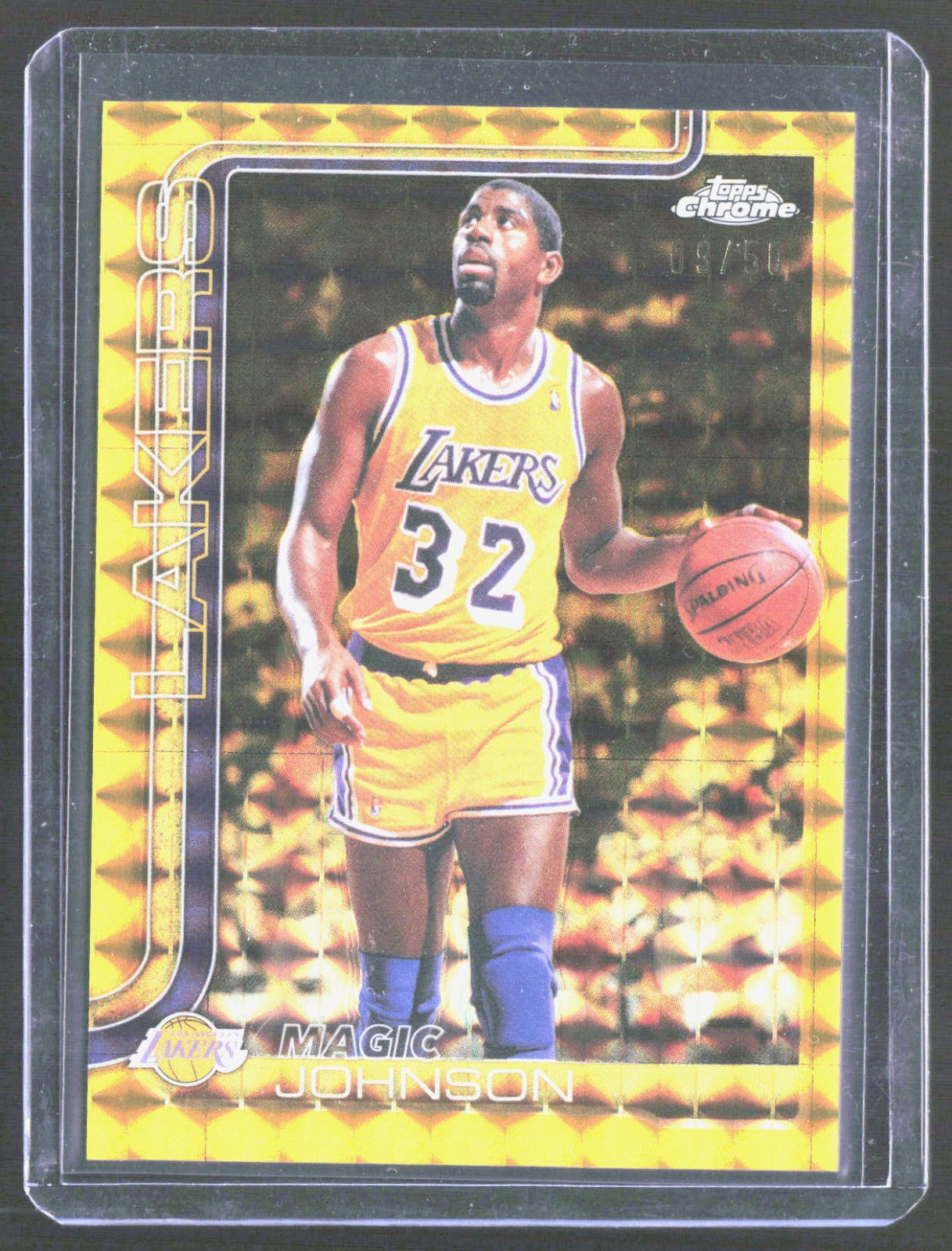2025-26 Topps Chrome Update - Gold Geometric Refractor Magic Johnson 149 /50