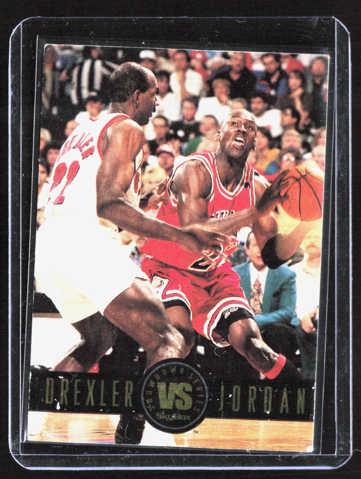 1993-94 SkyBox Premium - Showdown Series Clyde Drexler / Michael Jordan SS11
