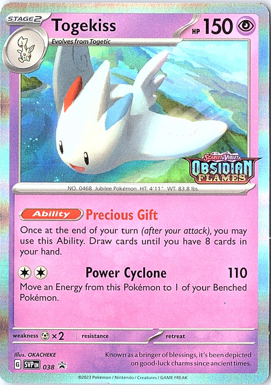 Togekiss -  (Prerelease) Promo SV: Scarlet & Violet Promo Cards 038 NM