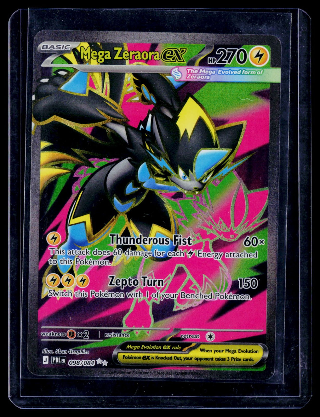 Mega Zeraora ex 098 PBL Holo NM