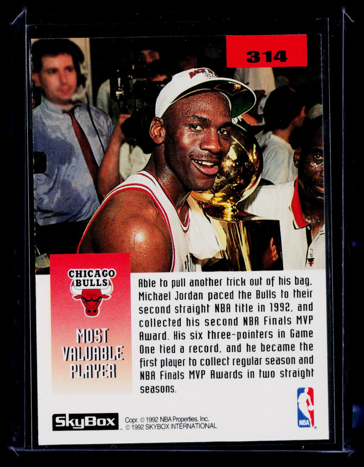 1992-93 SkyBox The 1992 NBA Finals 314 Basketball Chicago Bulls