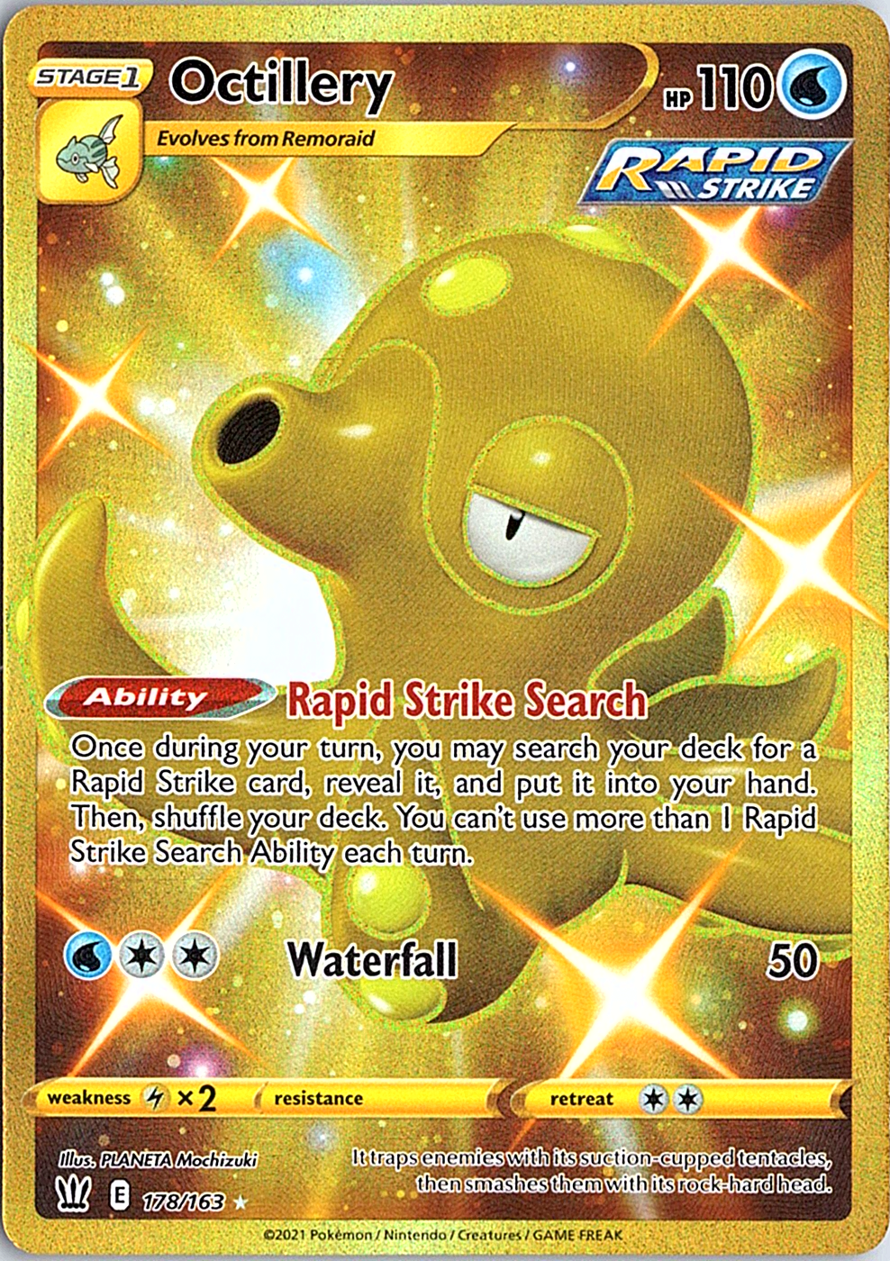 Octillery (Secret) Secret Rare SWSH05: Battle Styles 178/163 NM