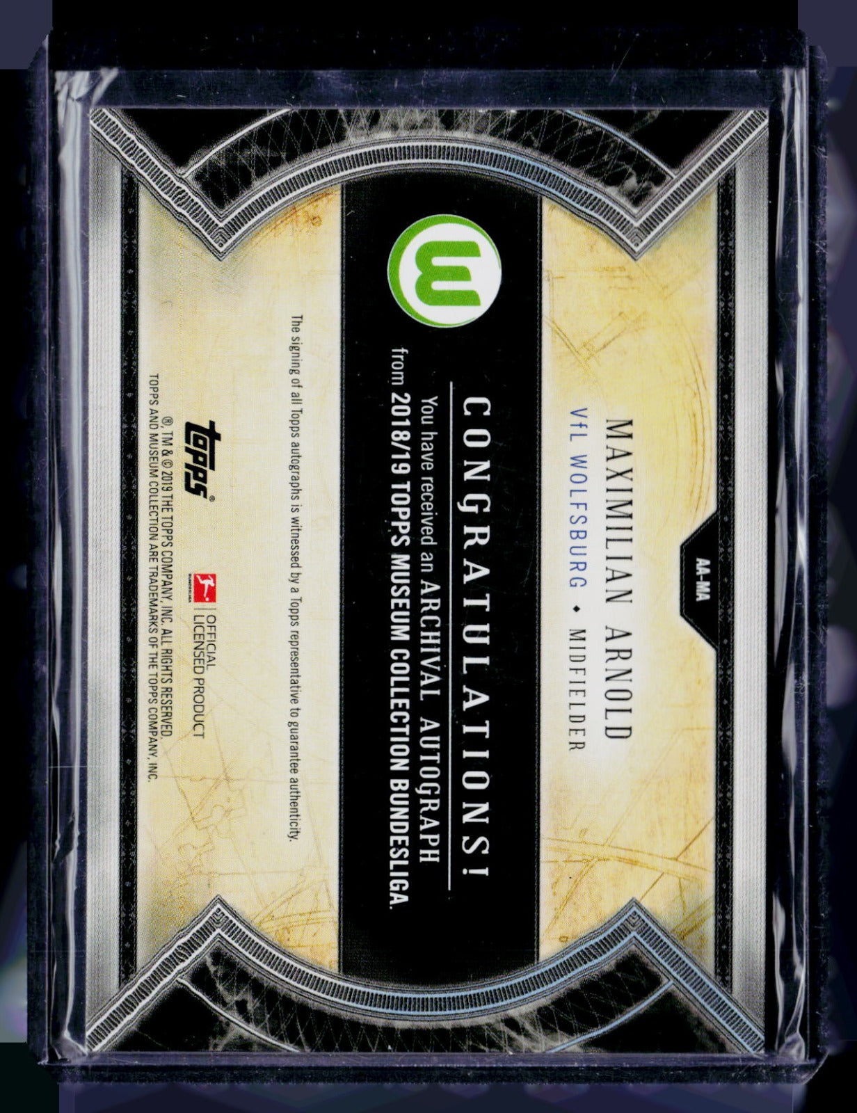 Maximilian Arnold Topps Bundesliga Museum Collection - Archival Autographs /75