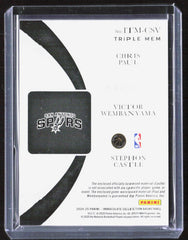 24-25 Panini Immaculate TripleMem Chris Paul Stephon Castle Victor Wembanyama/99