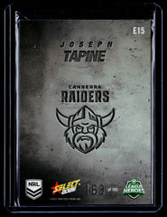 2026 Select NRL League Heroes Joseph Tapine Raiders Etched E15 163/185