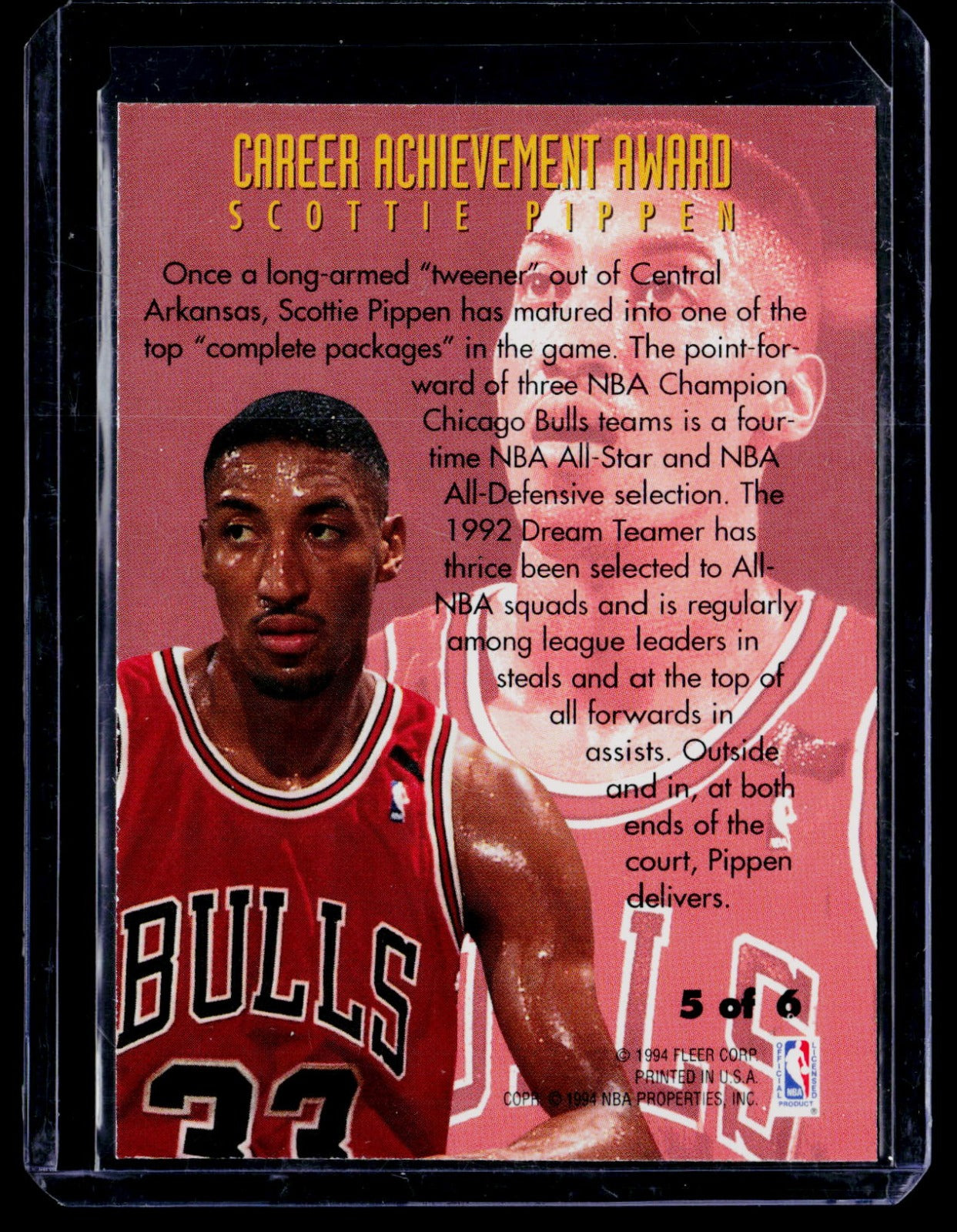 Scottie Pippen Fleer - Career Achievement Awards 5 NM