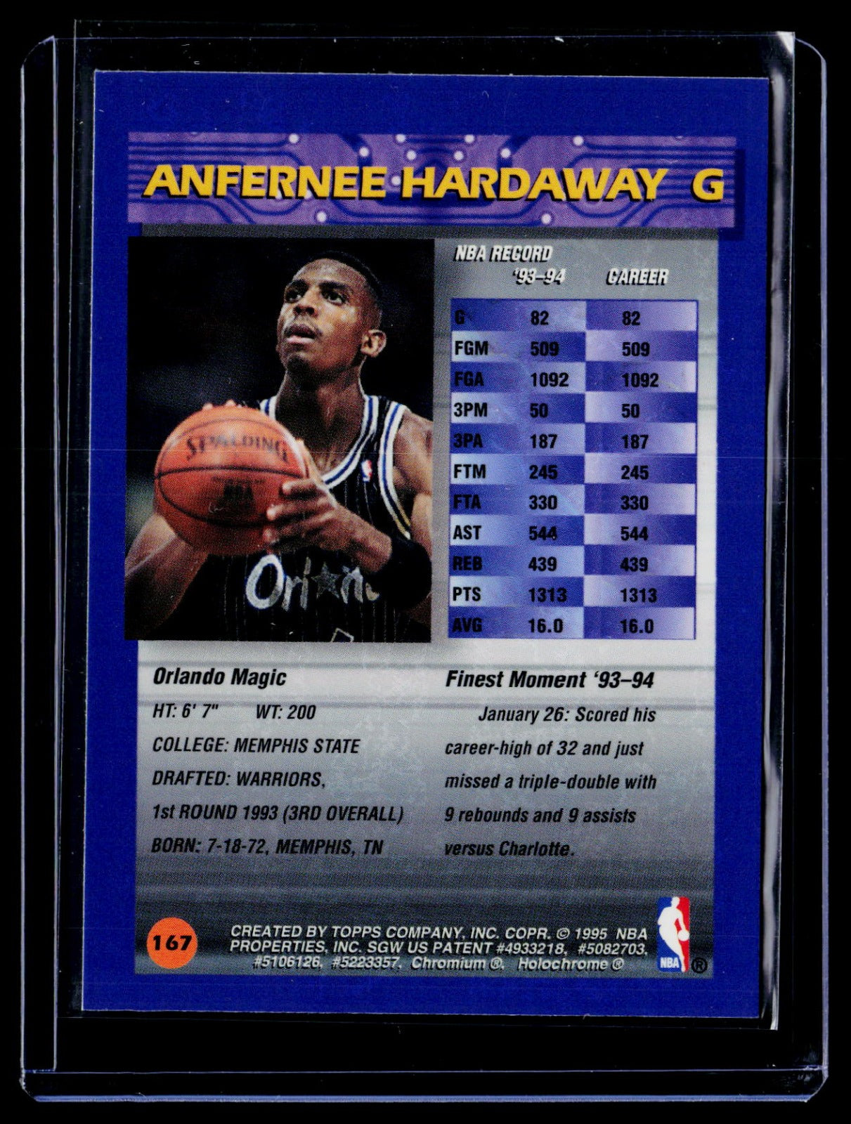 Anfernee Hardaway Finest 167 NM