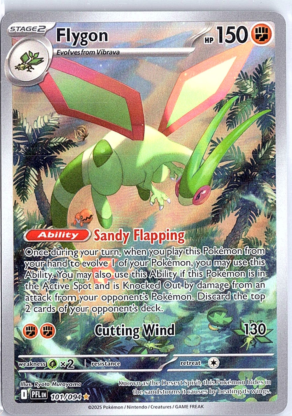 Flygon Illustration Rare ME02: Phantasmal Flames 101/094 NM