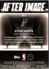 2025-26 Topps Chrome - Go Time Dylan Harper GT-17 Basketball San Antonio Spurs (Back)