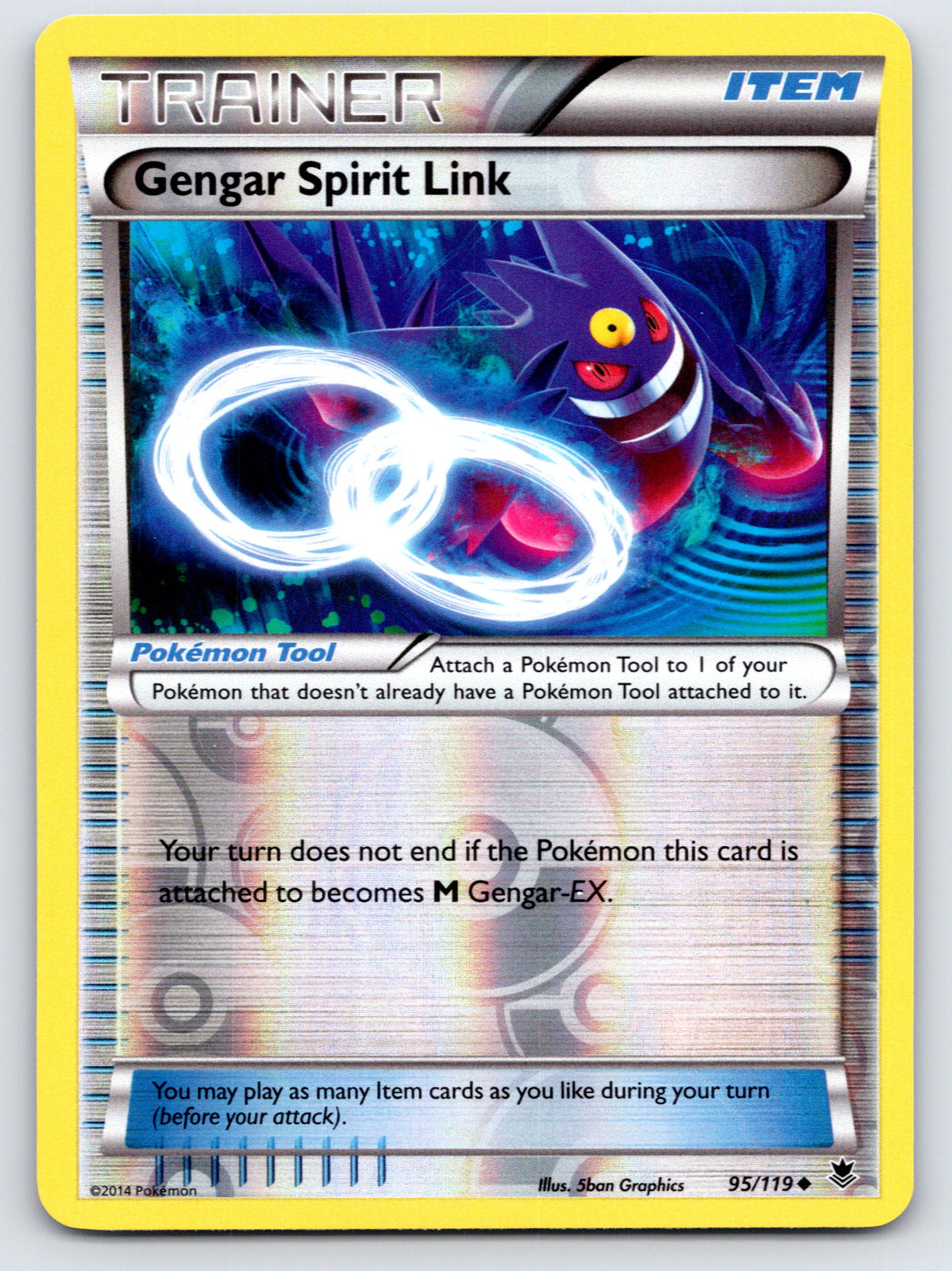Gengar Spirit Link Uncommon XY - Phantom Forces 95/119 NM