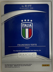 Francesco Totti Panini Immaculate Collection - Elegant Ink Sapphire EI-FT NM (Back)