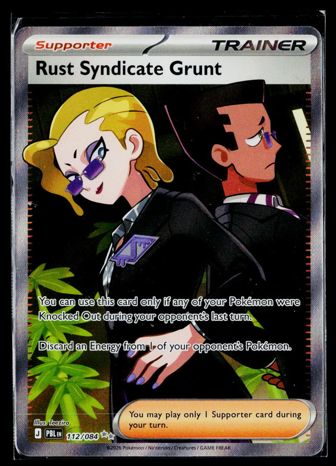 Rust Syndicate Grunt Holo ME05: Pitch Black 112/084 NM