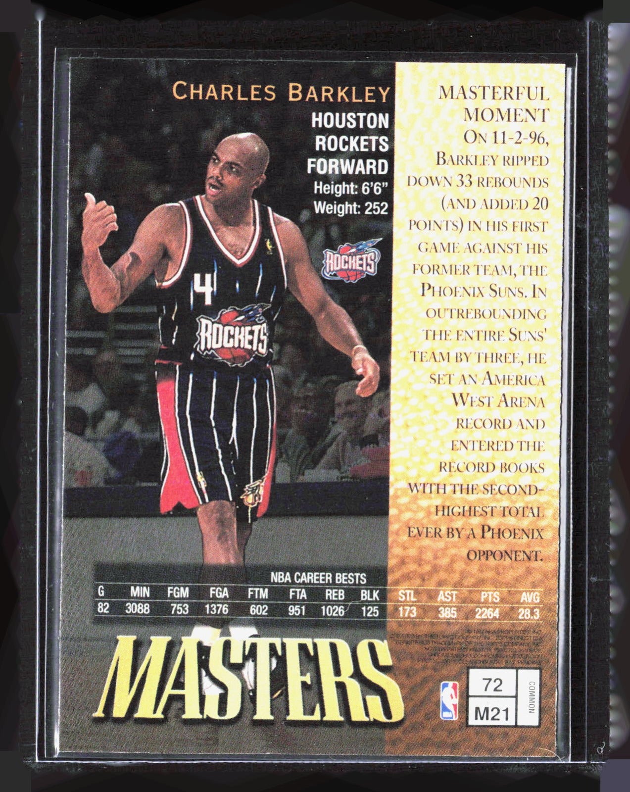 1997-98 Finest Charles Barkley 72 Basketball Houston Rockets