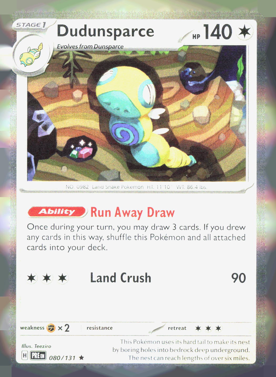 Dudunsparce PRE 080/131 Holo NM