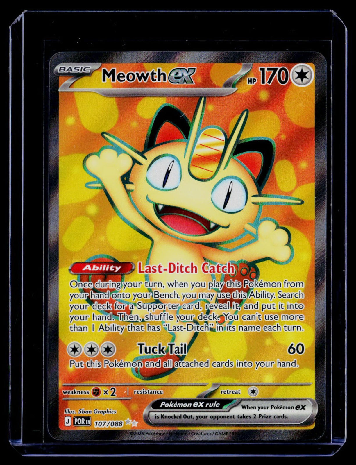 Meowth ex POR 107/088 Holo NM