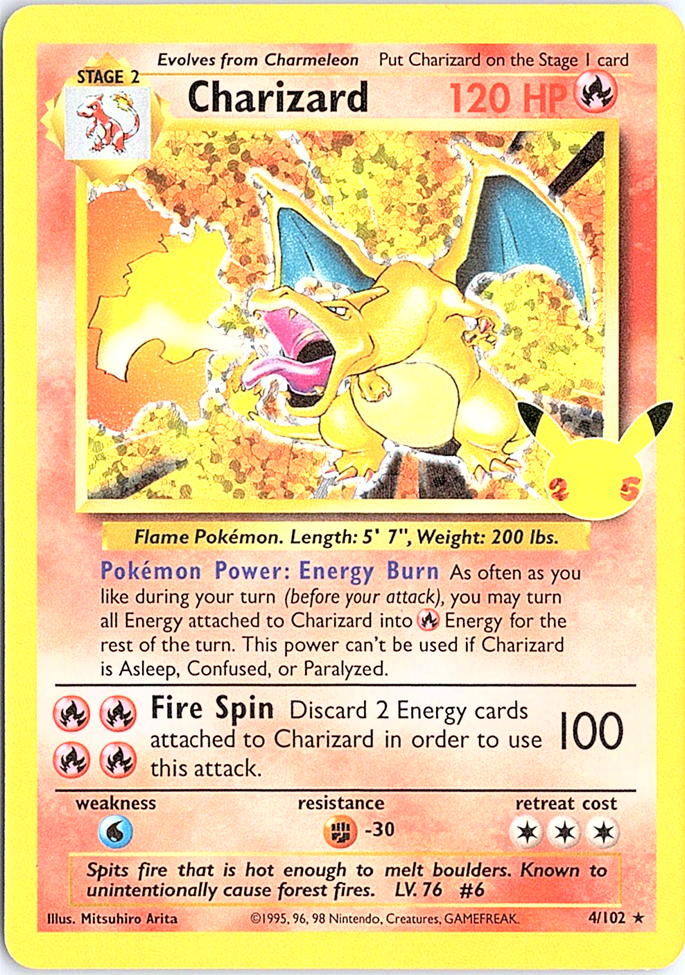 Charizard Classic Collection Celebrations: Classic Collection 4/102 NM