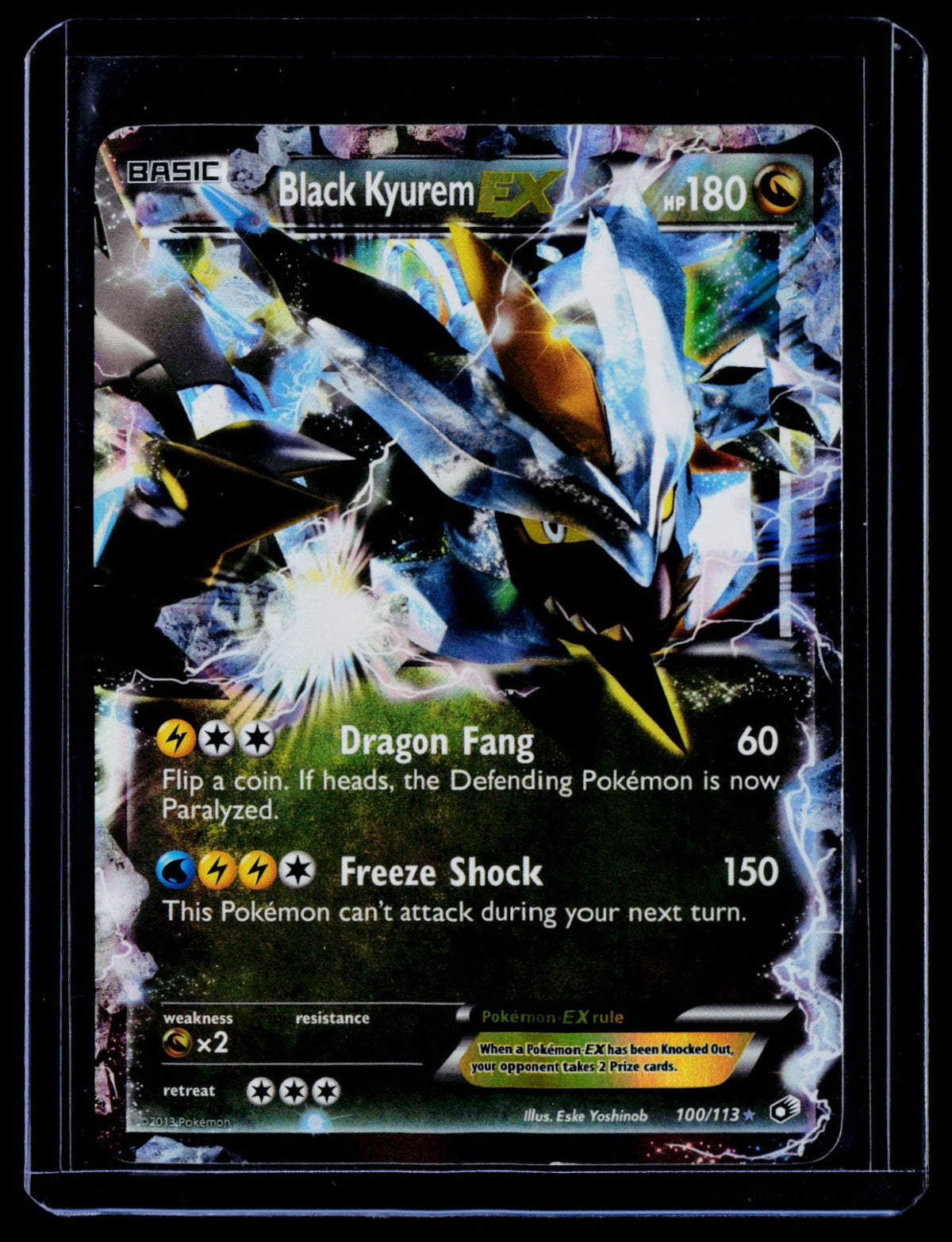 Black Kyurem EX Holo Legendary Treasures 100/113 LP