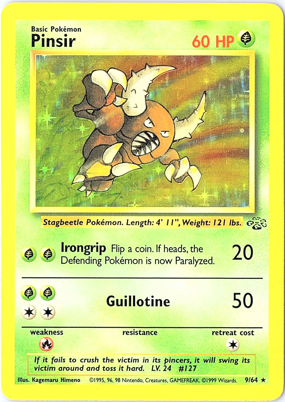 Pinsir (9) Holo Rare Jungle 09/64 NM