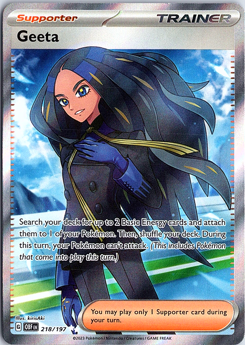 Geeta Ultra Rare SV03: Obsidian Flames 218/197 NM
