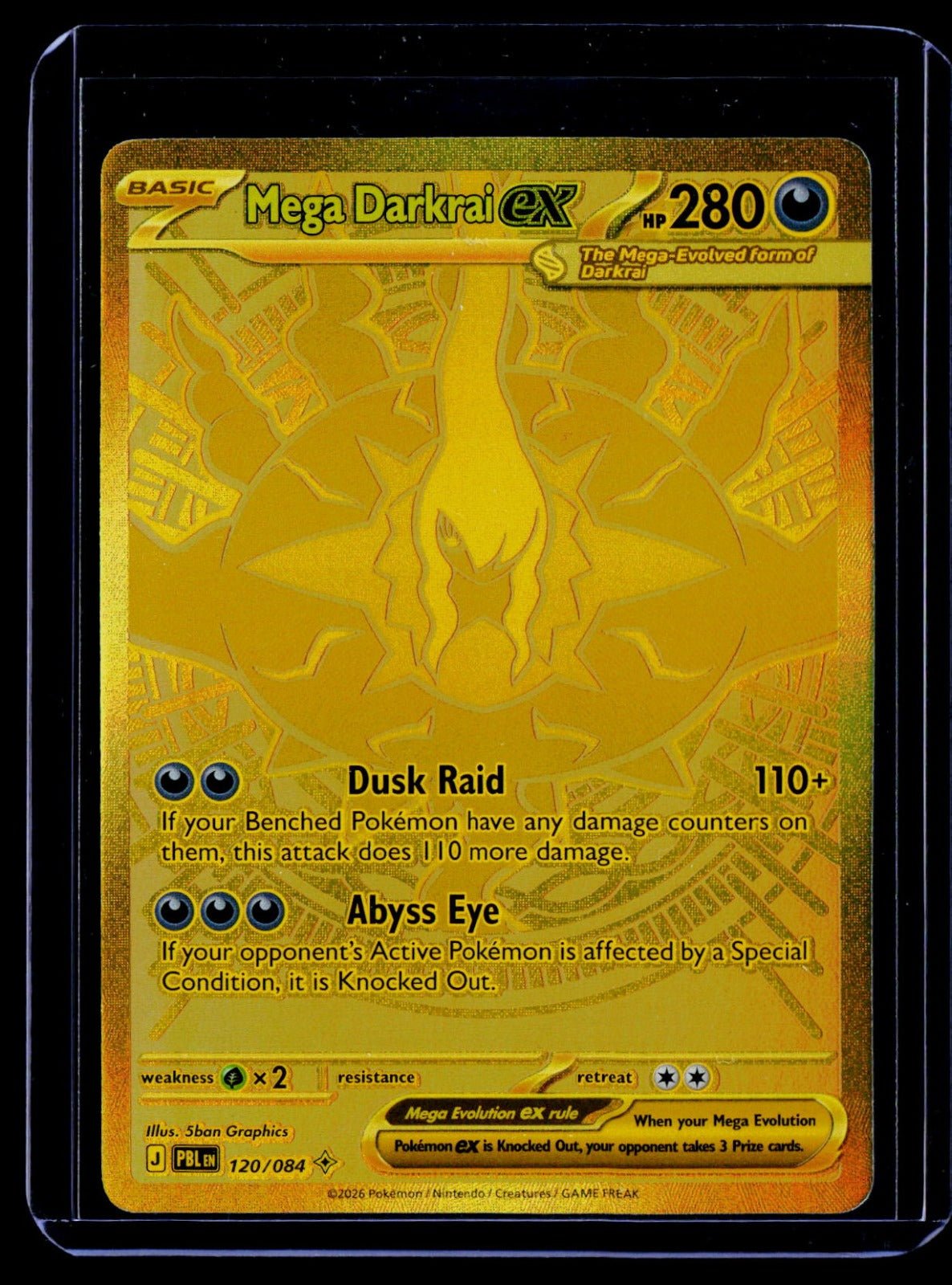 Mega Darkrai ex Holo ME05: Pitch Black 120/084 NM
