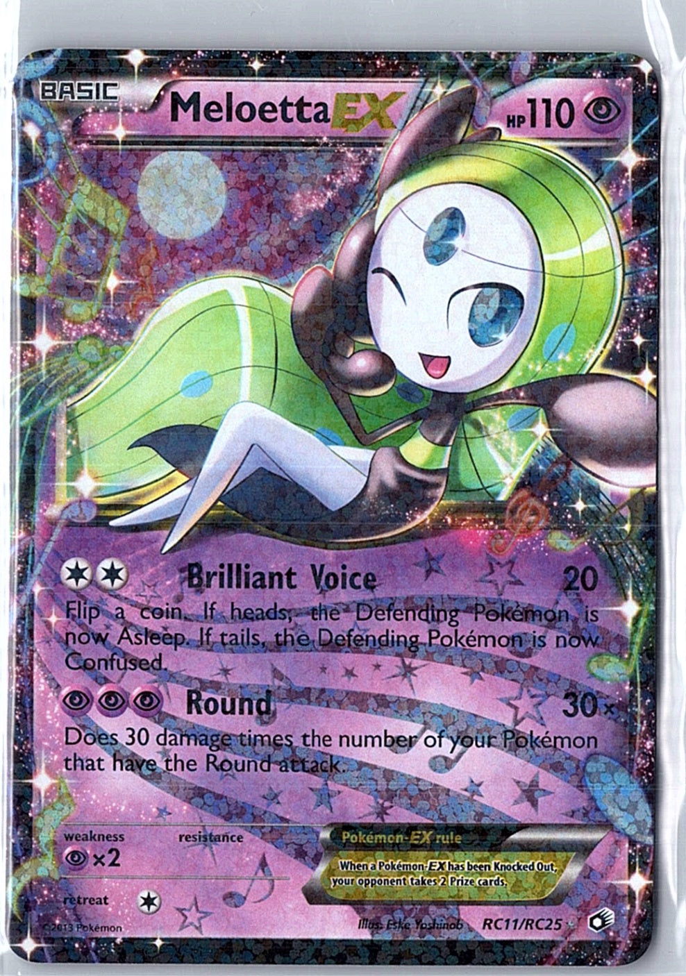 Meloetta EX Ultra Rare Legendary Treasures: Radiant Collection RC11/RC25 NM