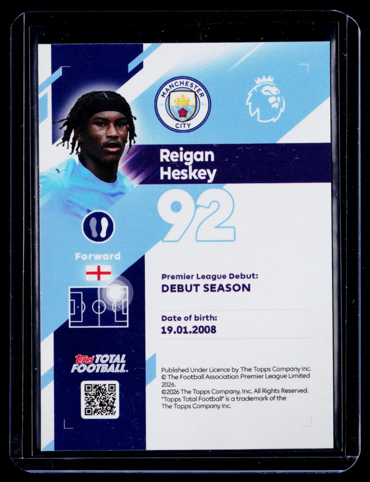 Reigan Heskey Topps TOTAL FOOTBALL /25