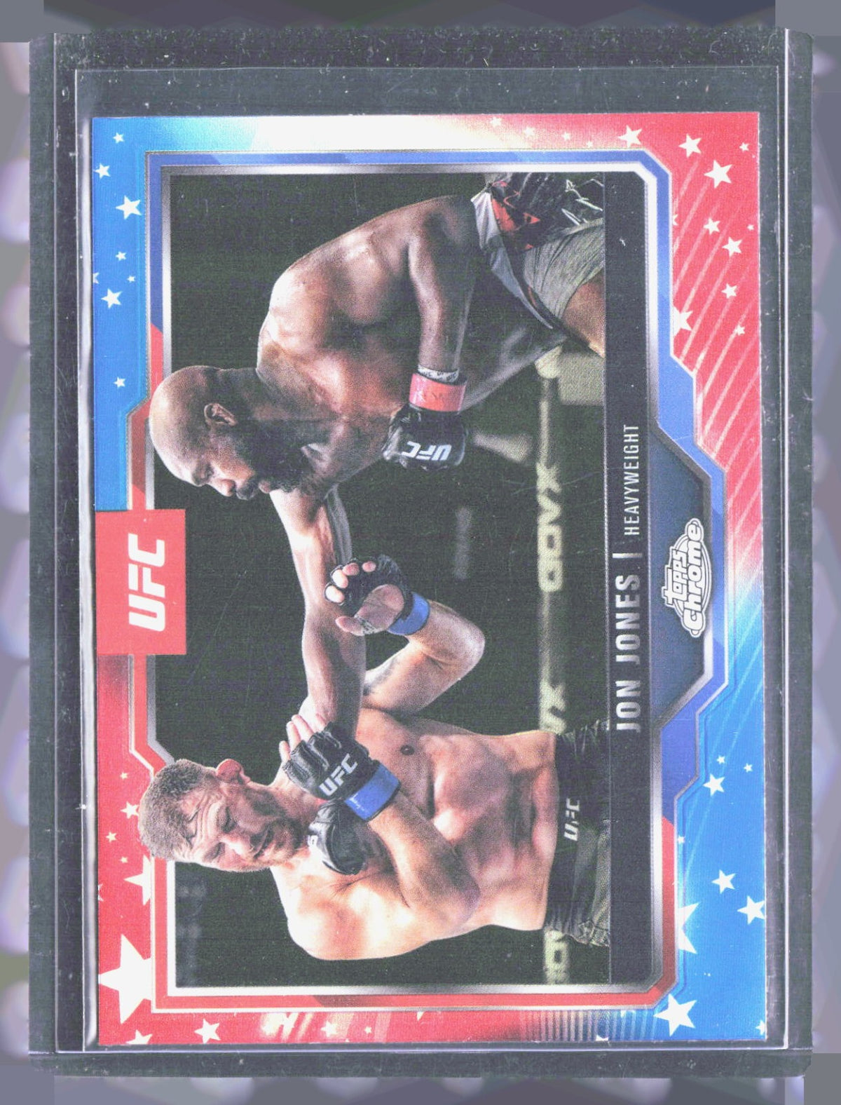 2025 Topps Chrome UFC - Red & Blue Refractor Jon Jones 83 UFC