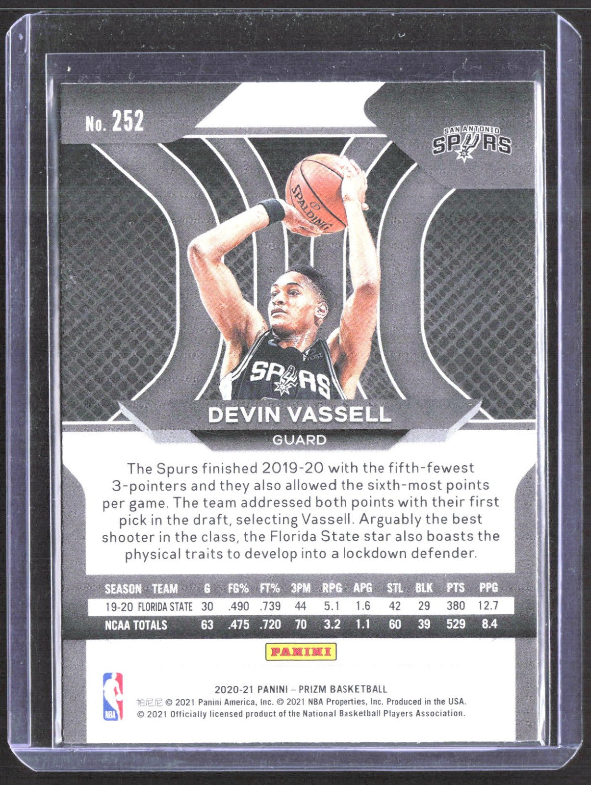 2020-21 Panini Prizm - Ruby Wave Prizms Devin Vassell 252 Basketball San Antonio Spurs